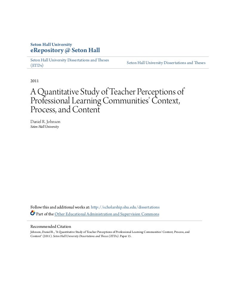 seton hall dissertations